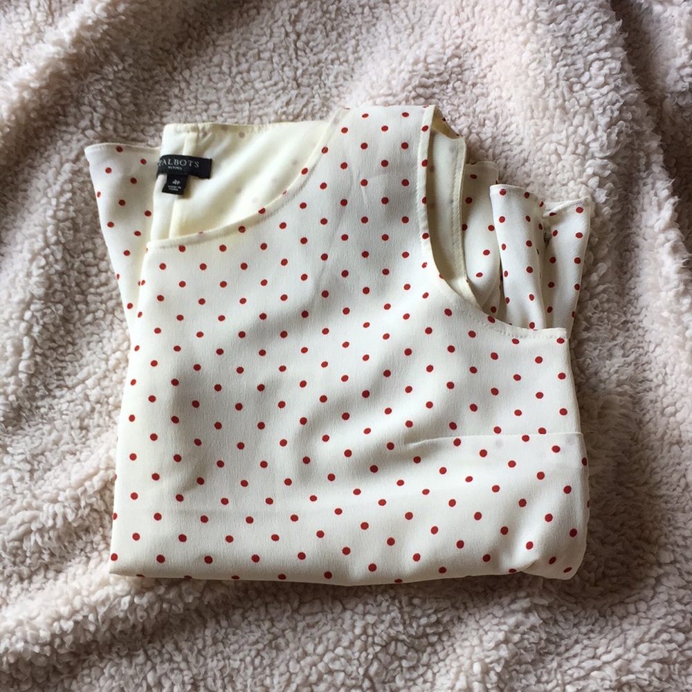 Polka dot Talbots peplum